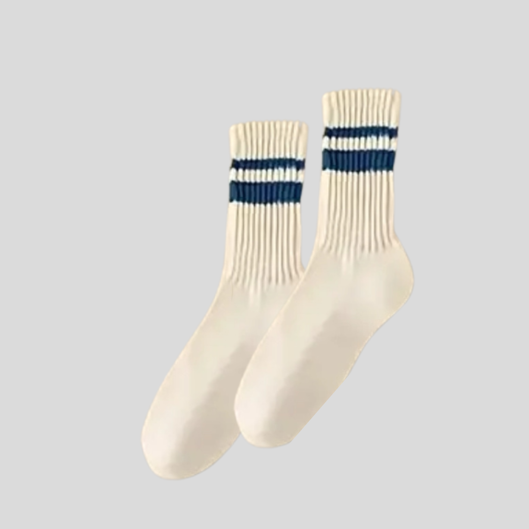 Royal blue unisex striped socks