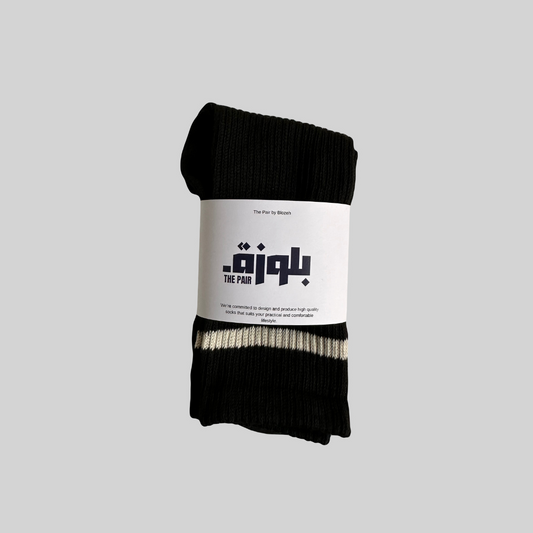 White unisex striped socks