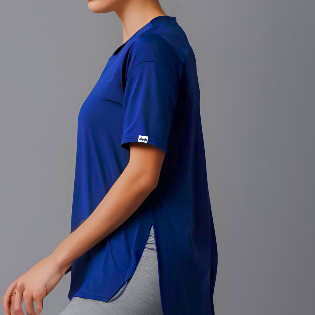 Woman short sleeve t-shirt with side cut (Available in 10 Colors)